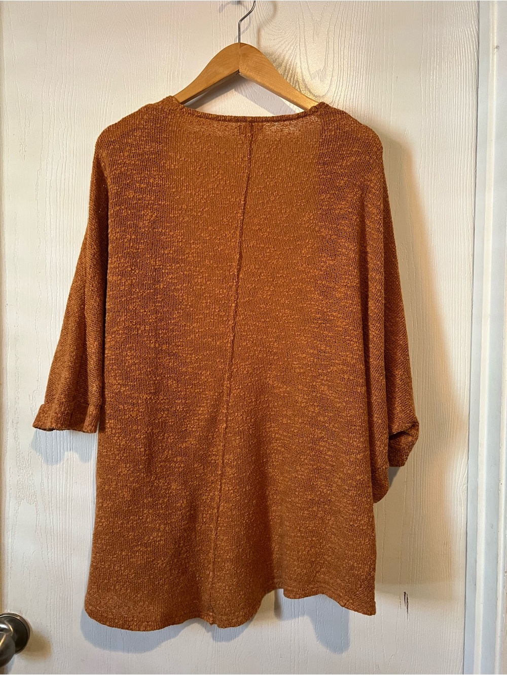 Mossimo Supply Co Short Sleeve Cardigan Sweater Top Orange gold Women Sz XL - Picture 4 of 4